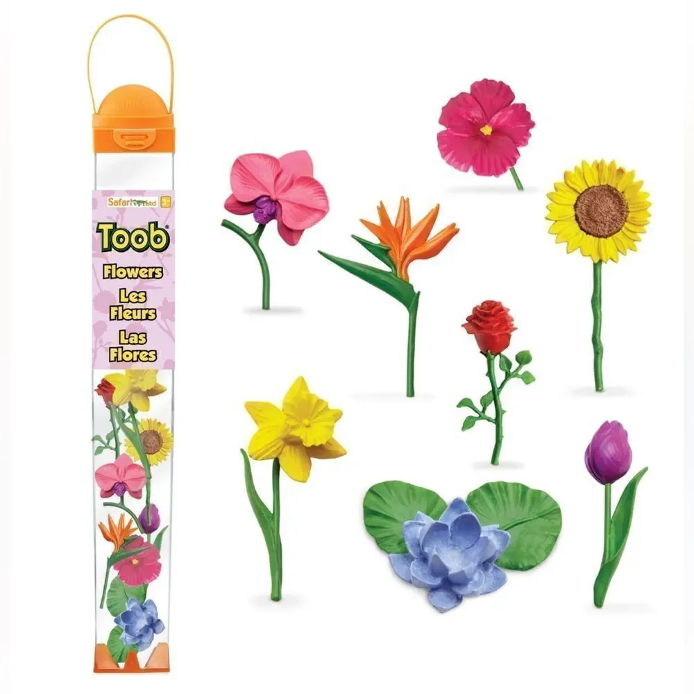 TOOB educational toys 2 sets for of Safari Ltd Flowers  Colorful Flower Toy Set